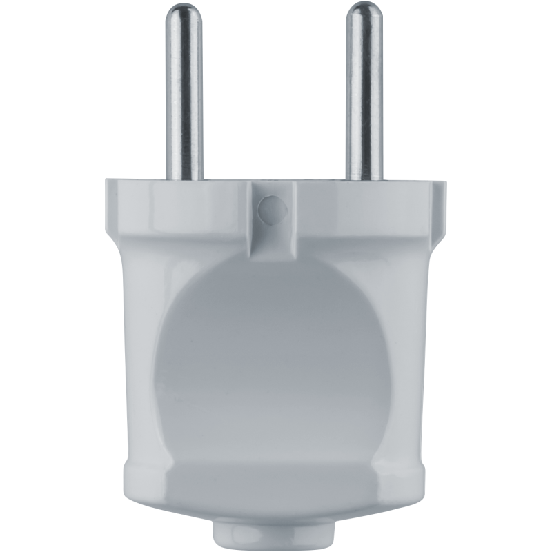 Вилка 61 358 NCA-PL01-6A-X-WH прямая без заземл. бел. Navigator 61358