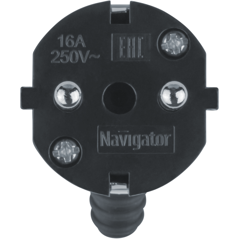 Вилка 61 361 NCA-PL03-16A-E-WH угловая с заземл. бел. Navigator 61361