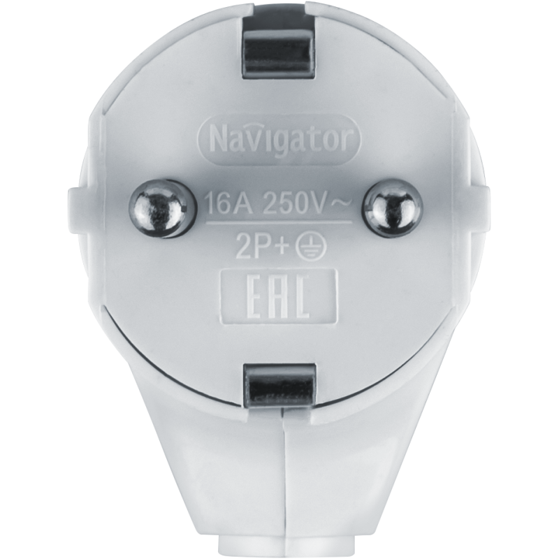 Вилка 61 362 NCA-PL04-16A-E-WH угловая с заземл. бел. Navigator 61362