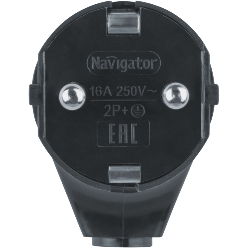 Вилка 61 363 NCA-PL04-16A-E-BL угловая с заземл. черн. Navigator 61363