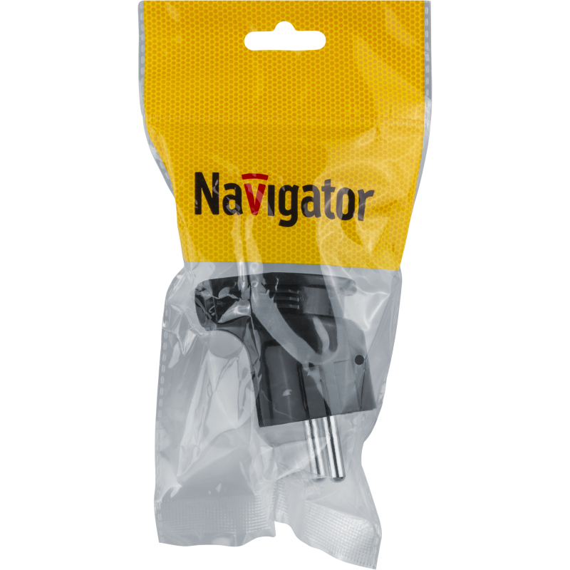 Вилка 61 363 NCA-PL04-16A-E-BL угловая с заземл. черн. Navigator 61363