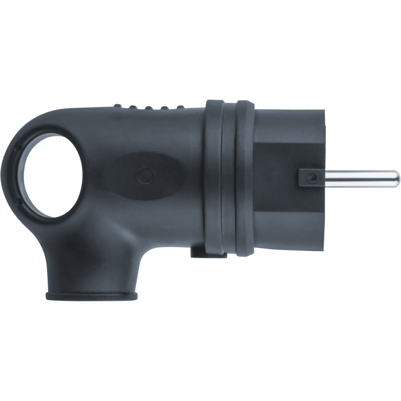 Вилка 61 367 NCA-PLR01-16A-E-IP44-BL угловая с заземл. каучук черн. Navigator 61367