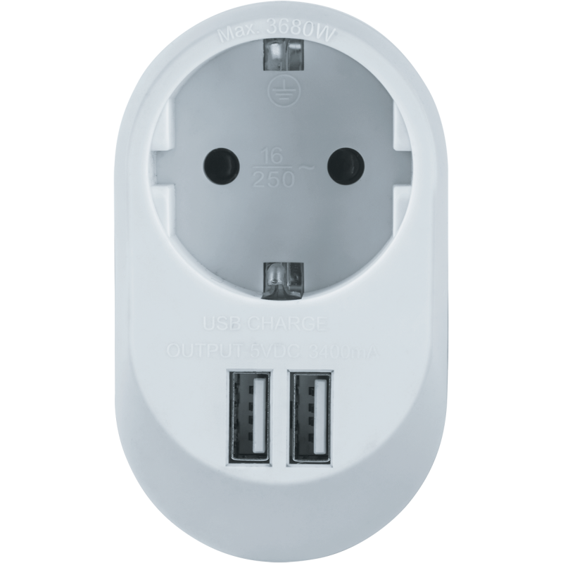 Адаптер 61 454 NAD-USB01-1E-C-WH с/з 1 гн. USB3.4A Navigator 61454