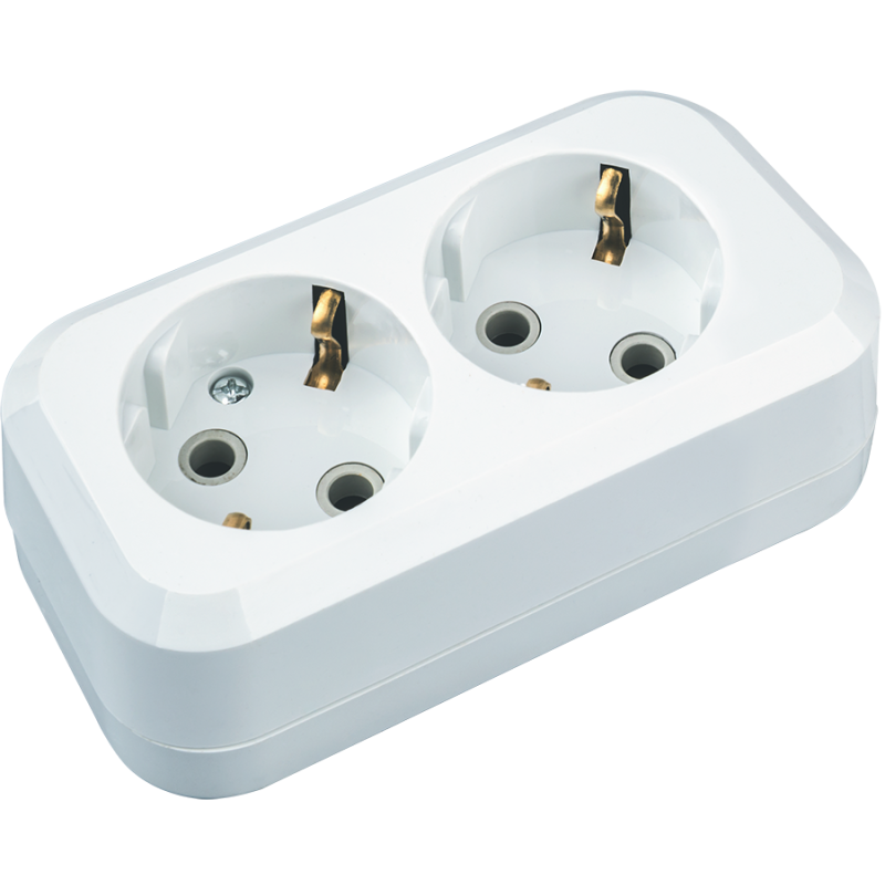 Колодка клеммная 61 582 NCA-BL01-02-E-WH 2гн с заземл. АБС пласт. Navigator 61582