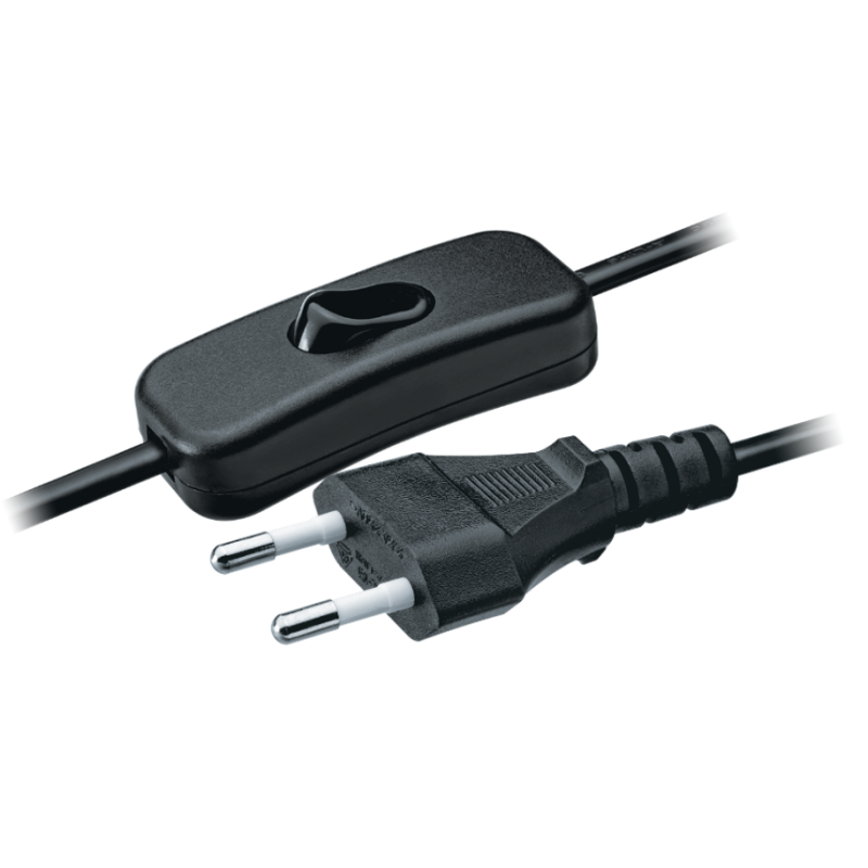 Шнур 61 720 NPS-FS-170-2х0.5-BL 1.7м с выкл. черн. Navigator 61720