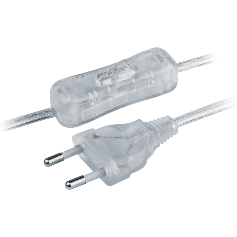 Шнур 61 723 NPS-FS-170-2х0.5-TR 1.7м с выкл. прозр. Navigator 61723