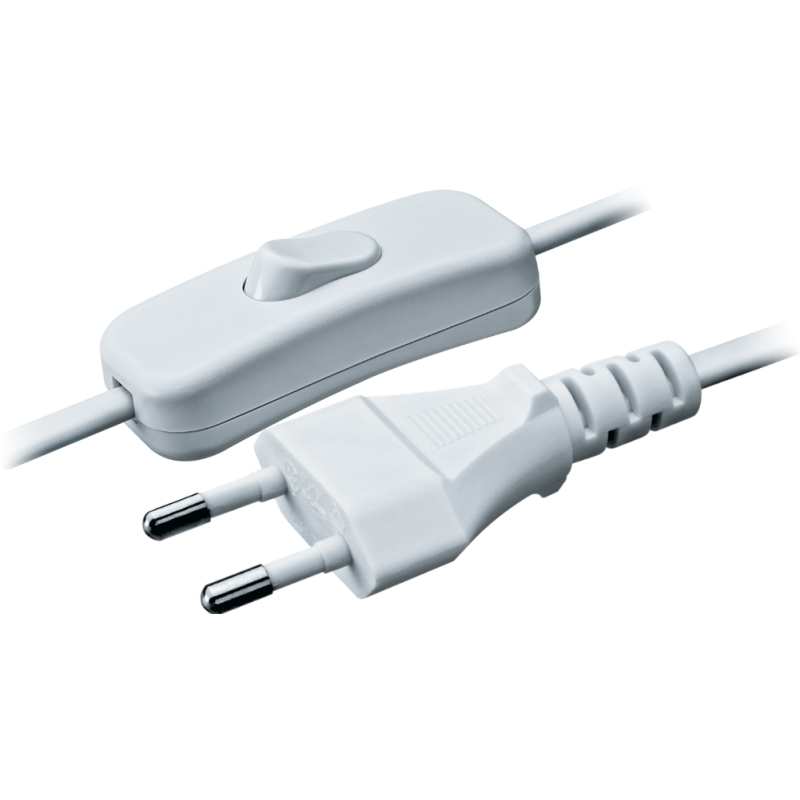 Шнур 61 724 NPS-FS-170-2х0.5-WH 1.7м с выкл. бел. Navigator 61724