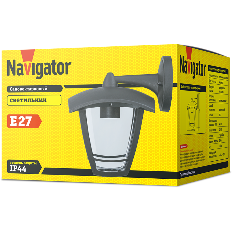 Светильник 61 612 NOF-P02-BL-IP44-E27 Navigator 61612