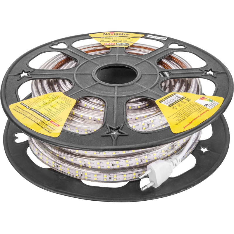 Лента светодиодная 61 646 NLS-2835СW180-10-IP67-220V R20 (уп.20м) Navigator 61646