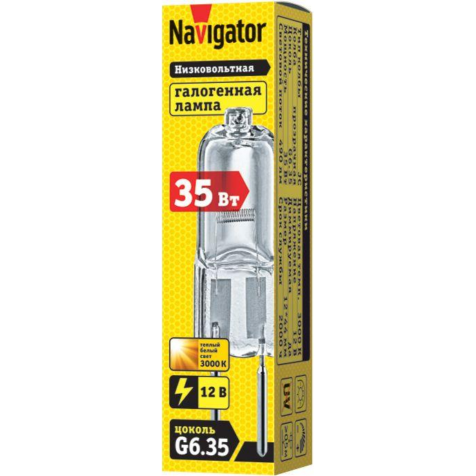 Лампа галогенная 94 211 JC 35Вт clear G6.35 12В 2000h Navigator 94211