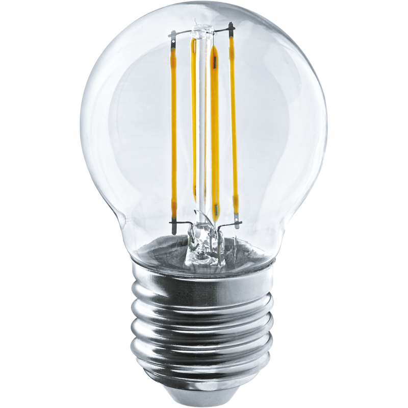 Лампа светодиодная филаментная 80 881 OLL-F-G45-08-230-4K-E27 8Вт шар прозрачная 4000К нейтр. бел. E27 800лм 220-240В ОНЛАЙТ 80881