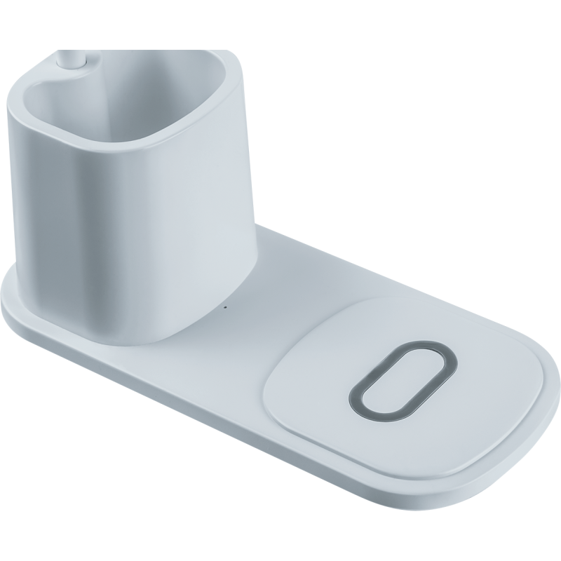 Светильник светодиодный 93 269 NDF-D037-10W-MK-WH-LED 10Вт 3000/4000/6000К 140лм настольный сенсор USB беспров. заряд. моб. устр. с подставкой для канц. на основании бел. NAVIGATOR 93269