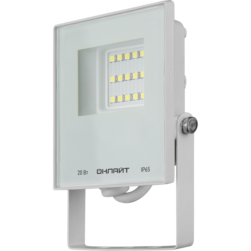 Прожектор светодиодный 90 132 OFL-20-4K-WH-IP65-LED 20Вт 4000К IP65 1600лм бел. ОНЛАЙТ 90132