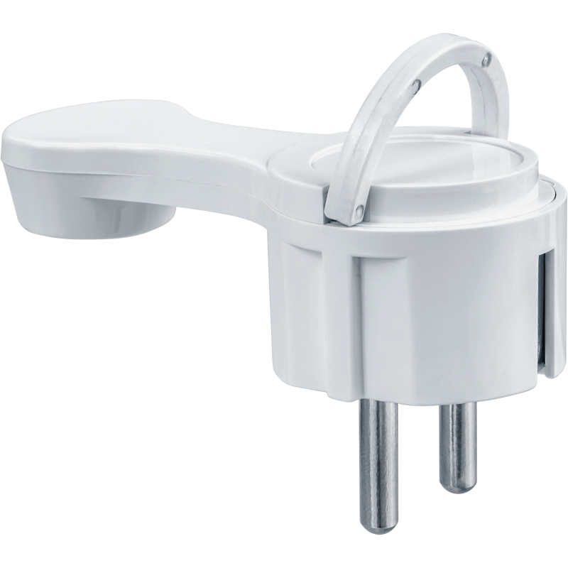 Вилка плоская 61 365 NCA-PL06-16A-E-WH с заземл. бел. Navigator 61365