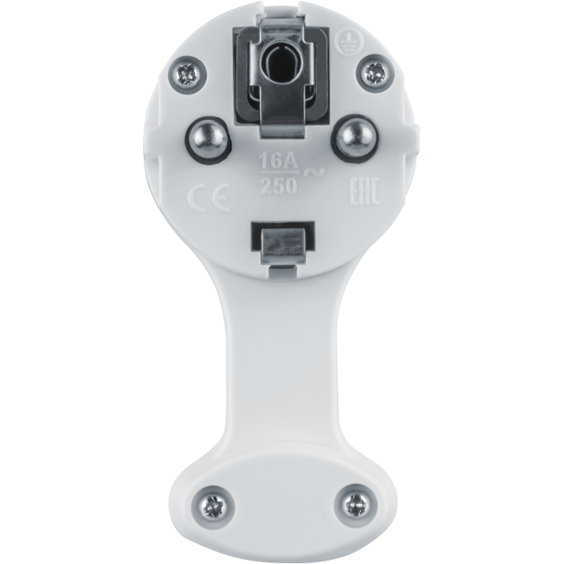 Вилка плоская 61 365 NCA-PL06-16A-E-WH с заземл. бел. Navigator 61365