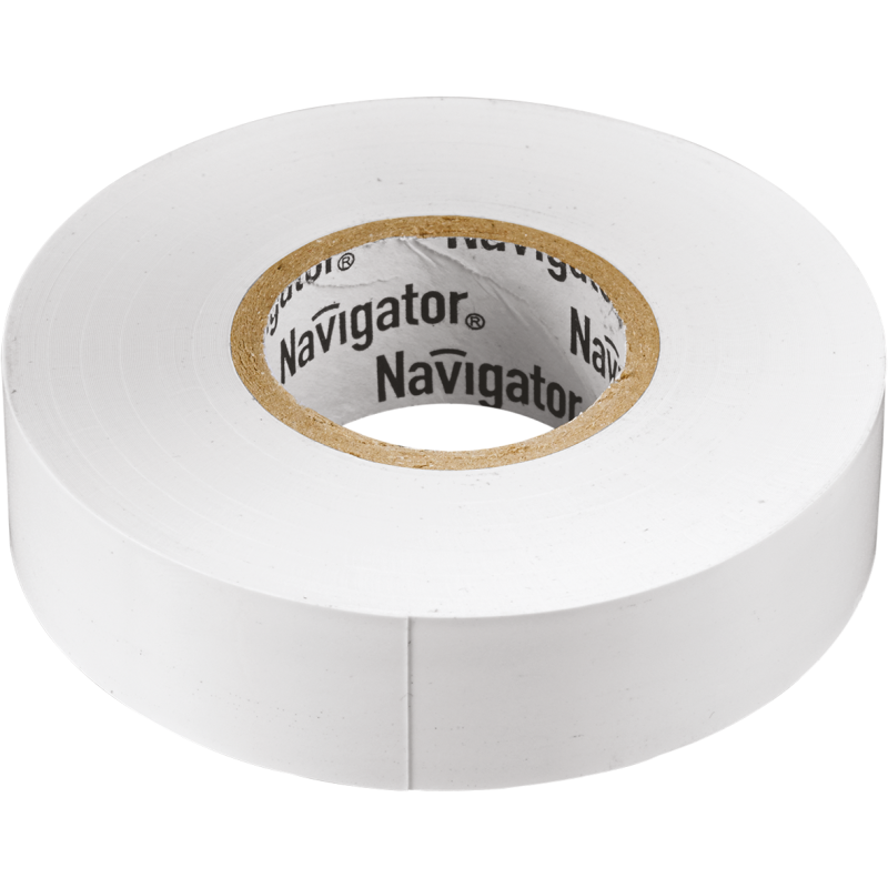 Изолента ПВХ 19мм (рул.20м) бел. NIT-A19-20/WH Navigator 71109