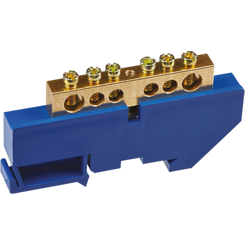 Шина нулевая на DIN-изол. 8х12-6 Navigator 71158