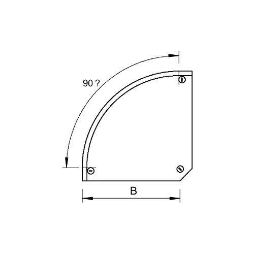Крышка для угла горизонт. 90град. осн. 100 DFB 90 100 VA4301 OBO 7134908