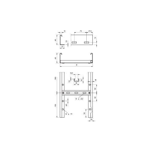 Лоток лестничный 200х60 L6000 сталь 1.5мм LG 620 VS VA 4301 нерж. OBO 6208700