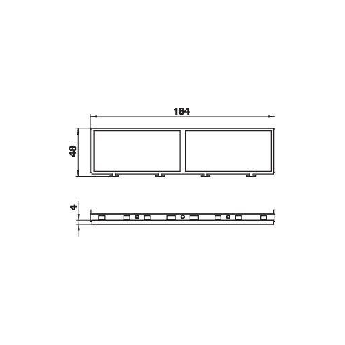 Рамка 2+2-м Modul45 монтажная MT 45 V OBO 7408682