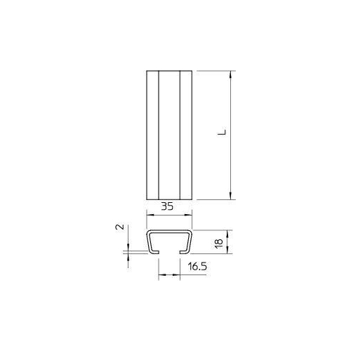 Рейка профильная 35х18 L2000 2063 2M FT (дл.2м) OBO 1112228