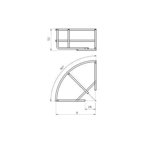 Угол проволочного лотка 400х55 90град. GRB 90 540 G OBO 6001955