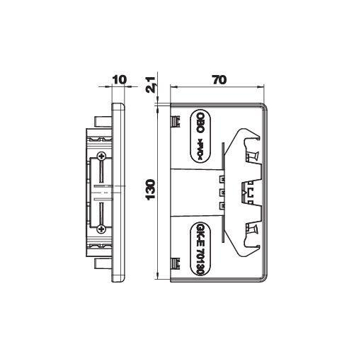 Заглушка торцевая для короба GK бел. GK-E70130RW OBO 6274570