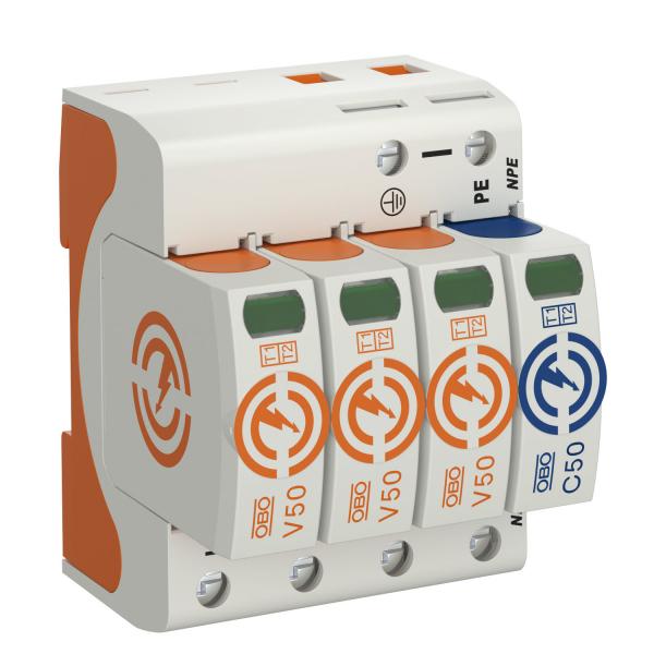 УЗИП для силовых сетей 3+NPE (Класс I+II), 280 В (V50-3+NPE-280)