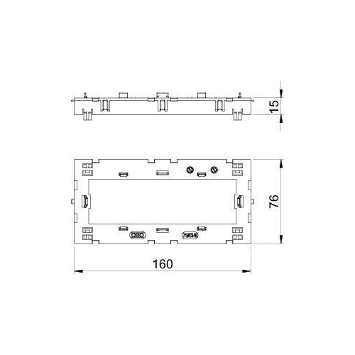 Монтажная рамка Modul45 71MT3 45-2 (полиамид,серый) (71MT3 45-2)