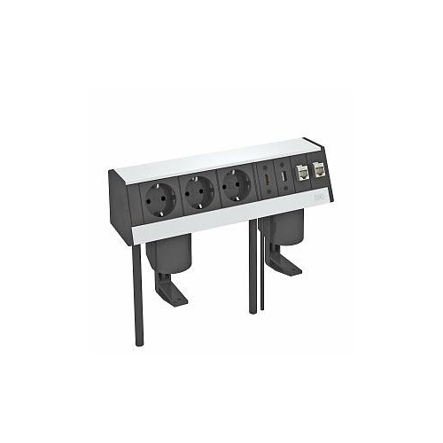 Укомплектованный настольный бокс DB (алюминий, серебристый) (DB-MH1B3 D3S2K)