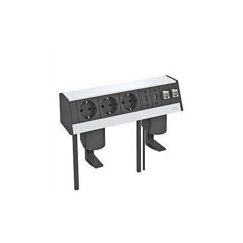 Укомплектованный настольный бокс DB (алюминий, серебристый) (DB-MH1B3 D3S2K)