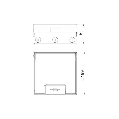 Лючок UDHOME4 2V (пустой, сталь) (UDHOME4 2V)