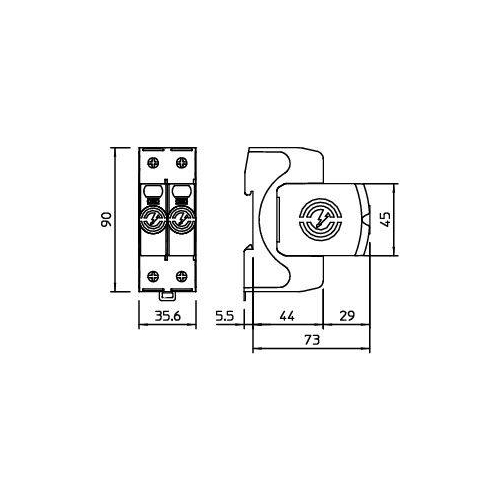 УЗИП для силовых сетей 1+NPE (Класс I+II), 280 В (V50-1+NPE-280)
