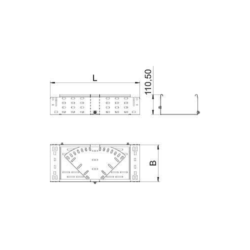 Секция регулируемая 110x100 горячий цинк (RBMV 110 FT)