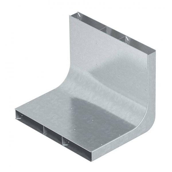 Вертикальный угол 90° кабельного канала EUK 250x28/3 секц. (сталь) (KV3 25028)