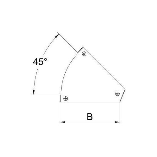 Крышка угловой секции 45° 200мм (DFBM 45 200 DD)