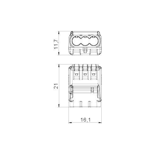 Клемма универсальная пружинная 3х2.5кв. мм 61 325 FL с зажимом прозр. (222-413) OBO 2054454