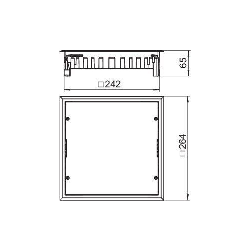 Ревизионный лючок ZES9-2 U (полиамид, серый) (ZES9-2 U10T 7011)