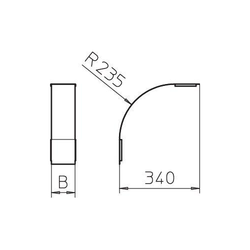 Крышка внешнего вертикального угла 90° 200мм (DBV 110 200 F DD)