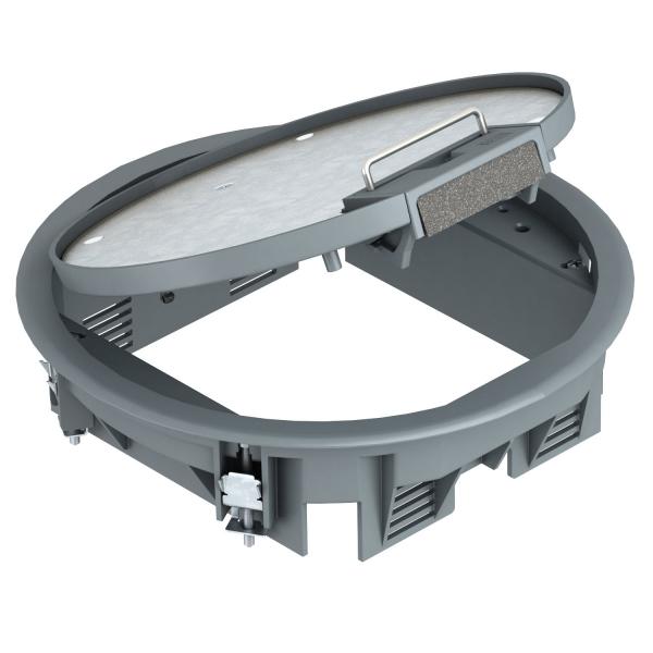 Лючок GESR4U (универсальный) 6xModul45 (полиамид, серый) (GESR4 U 7011)