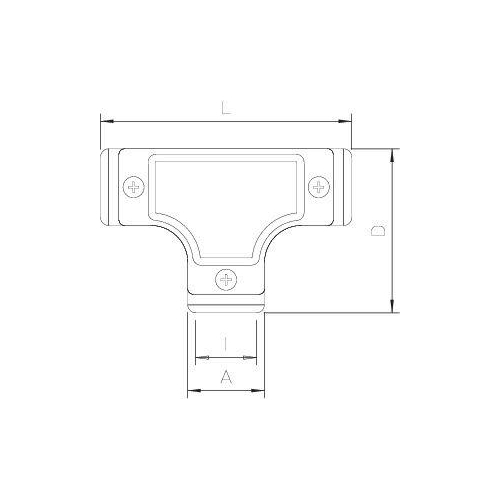 Т-образная секция без резьбы ?16mm (SKT16W ALU)
