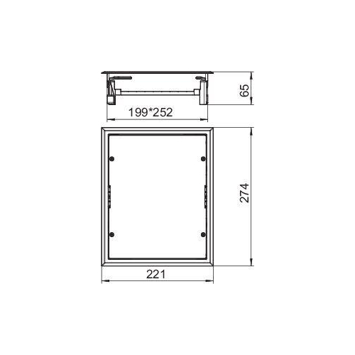 Ревизионный лючок ZES6-2 U (полиамид, серый) (ZES6-2 U10T 7011)