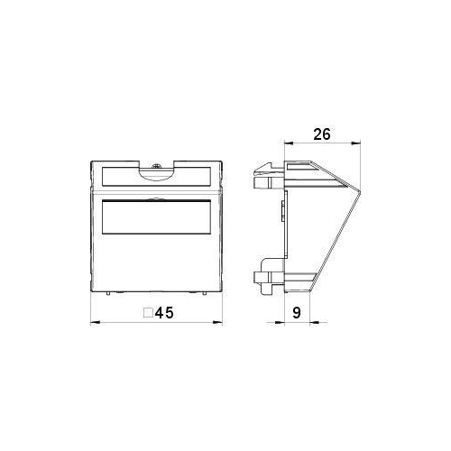 Кабельный вывод 45x45 мм (серебристый) (KAL-K11 AL1)