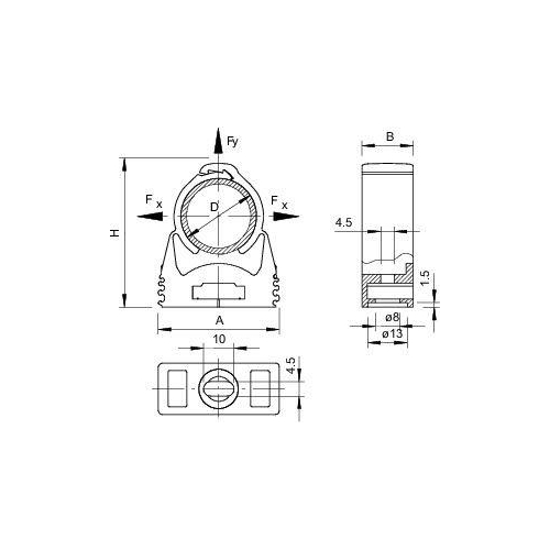 Скоба зажимная starQuick d19.5-23.5мм SQ-20 LGR PA полиамид (уп.50шт) OBO 2146134