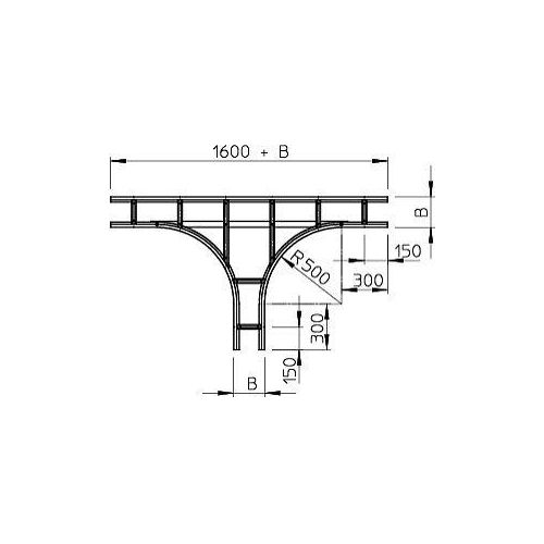 Ответвитель T-образный горизонт. осн. 200х110 WLT 1120 FT OBO 6312713