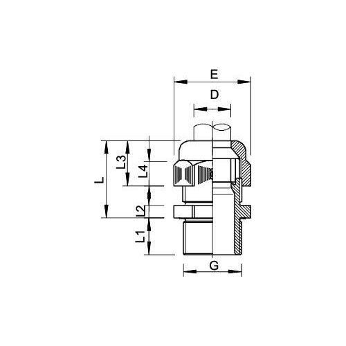 Ввод кабельный взрывозащ. VTEC EхL PG21 SW OBO 2050196