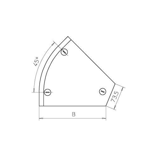 Крышка для угла горизонт. 45град. осн. 300 DFB 45 300 FS OBO 7128851