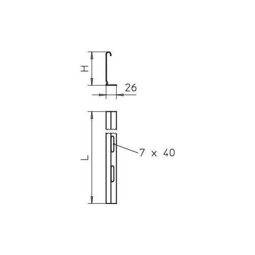 Разделитель для лотка H60 L3000 TSG 60 DD OBO 6062327