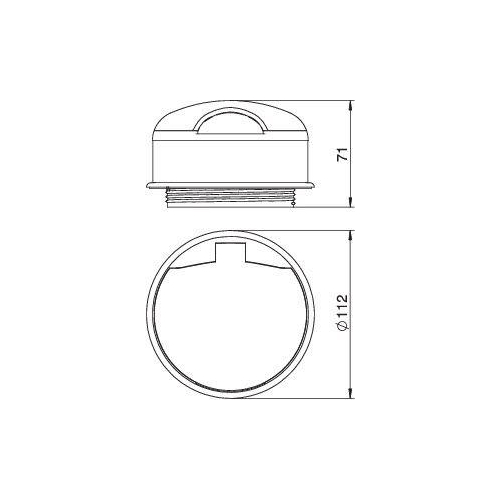 Лючок для монтажных оснований UDL2-80 черн. SHF80 30M 9011 OBO 7408064