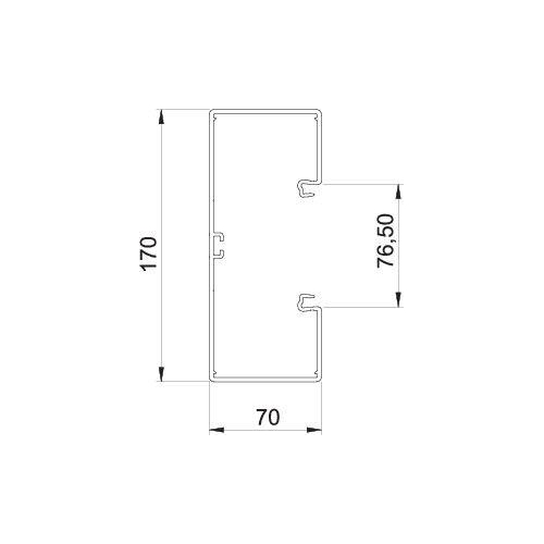 Кабель-канал 170х70 L2000 пластик GK70170RW бел. OBO 6274700